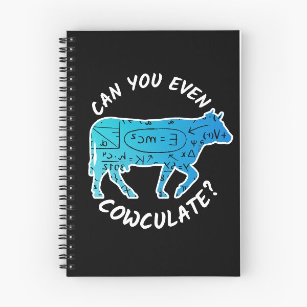 Item preview, Black version of Blue cow Can you even calculate? Funny colorful cow puns Calculator designed and sold by FarmsteadAcers.