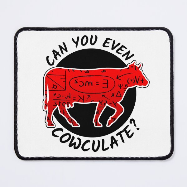 Item preview, red cow version of Can you even calculate? Funny colorful cow puns Calculator designed and sold by FarmsteadAcers.