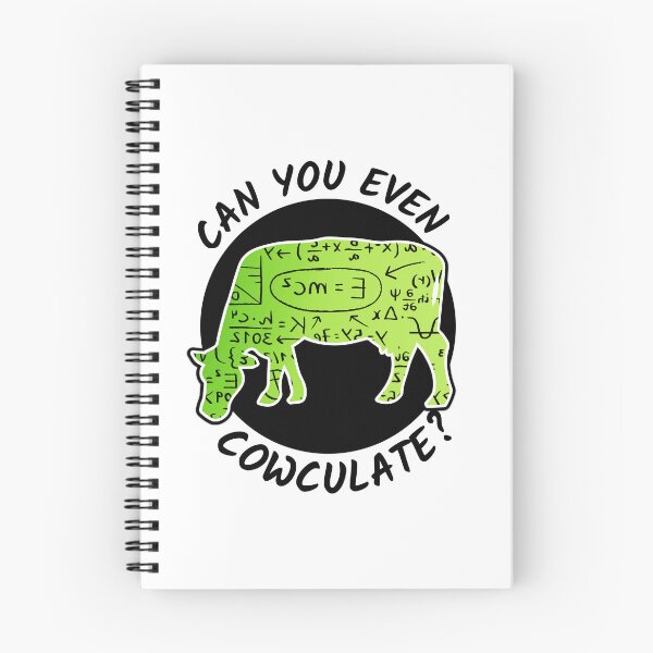 Item preview, Green cow version of Can you even calculate? Funny colorful cow puns Calculator designed and sold by FarmsteadAcers.