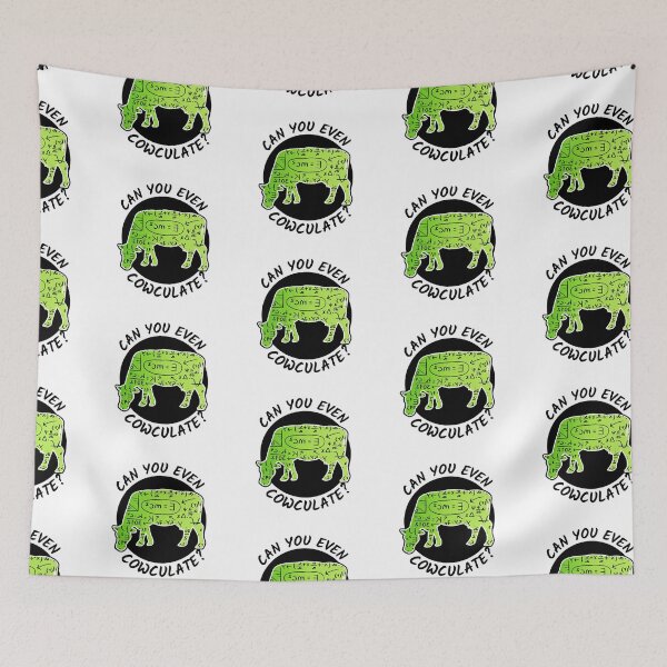 Item preview, Green cow version of Can you even calculate? Funny colorful cow puns Calculator designed and sold by FarmsteadAcers.