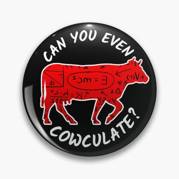 Item preview, Black version of Red cow Can you even calculate? Funny colorful cow puns Calculator designed and sold by FarmsteadAcers.