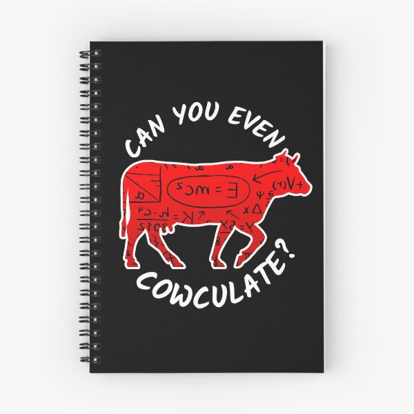 Item preview, Black version of Red cow Can you even calculate? Funny colorful cow puns Calculator designed and sold by FarmsteadAcers.