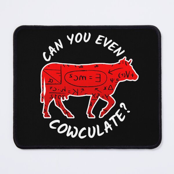 Item preview, Black version of Red cow Can you even calculate? Funny colorful cow puns Calculator designed and sold by FarmsteadAcers.