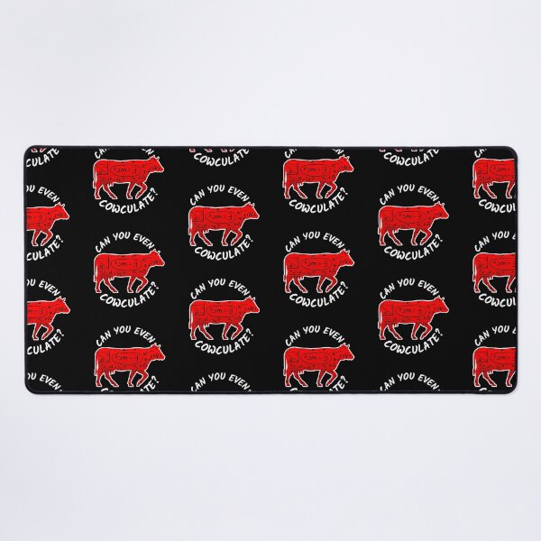 Item preview, Black version of Red cow Can you even calculate? Funny colorful cow puns Calculator designed and sold by FarmsteadAcers.