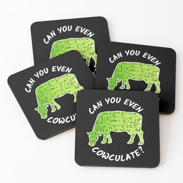 Item preview, Black version of Green cow version of Can you even calculate? Funny colorful cow puns Calculator designed and sold by FarmsteadAcers.