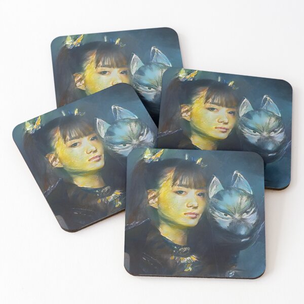 Item preview, Moa-Metal with a Fox God Mask Babymetal AI Painting Digital Fan Art designed and sold by Gogmagosh.