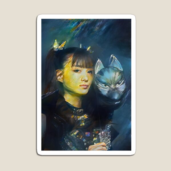 Item preview, Moa-Metal with a Fox God Mask Babymetal AI Painting Digital Fan Art designed and sold by Gogmagosh.