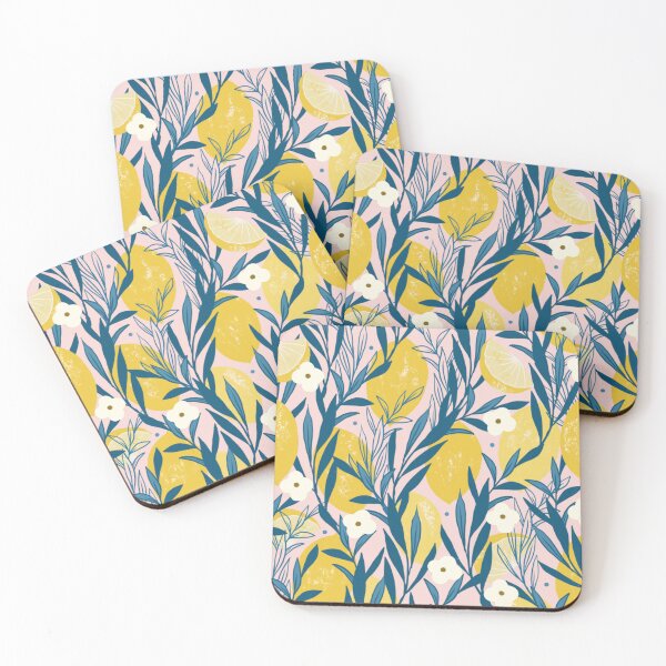 Item preview, Lemon and flower print  designed and sold by Carole  Hillman.