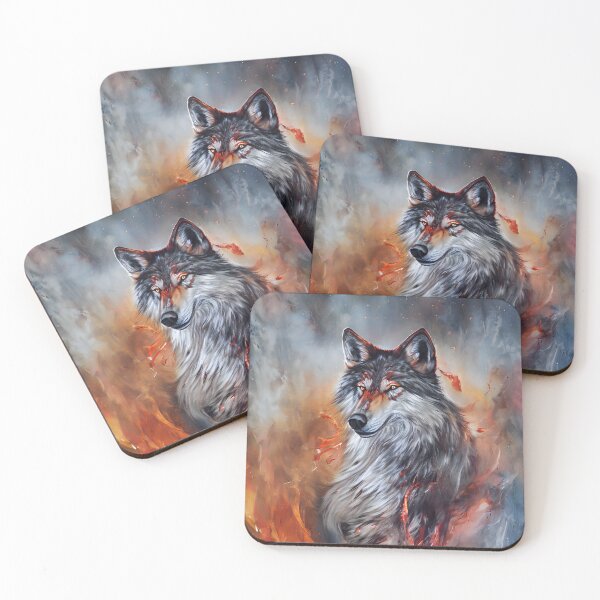 Item preview, Abstract wolf fire  designed and sold by threlando.