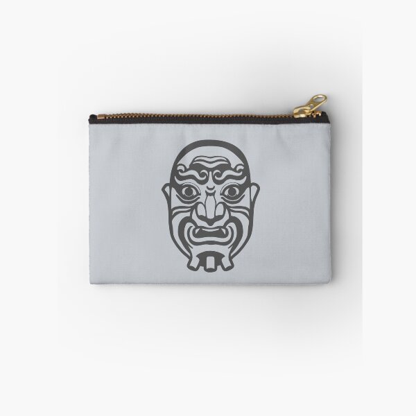 Item preview, Stylized, minimal art of Men Yoroi armor mask. in grey ink designed and sold by martodesign.