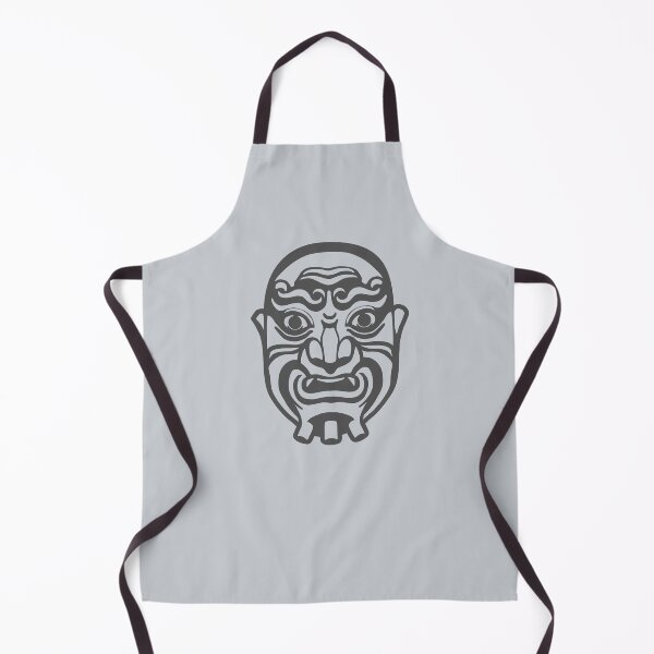 Item preview, Stylized, minimal art of Men Yoroi armor mask. in grey ink designed and sold by martodesign.
