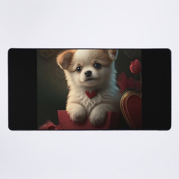 Item preview, Valentine Puppy Dog Cuddling Valentine Teddy Bear designed and sold by apuppyfeed.