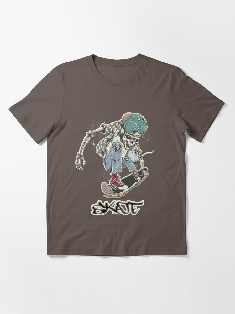 Skeleton Skateboarding Cool Skate Graphic Design Essential T-Shirt for  Sale by DamnCoolStuff