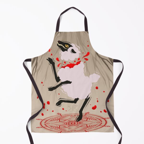 Item preview, Sacrifice - Black & White Sheep Macabre Illustration designed and sold by CreatureVibes.