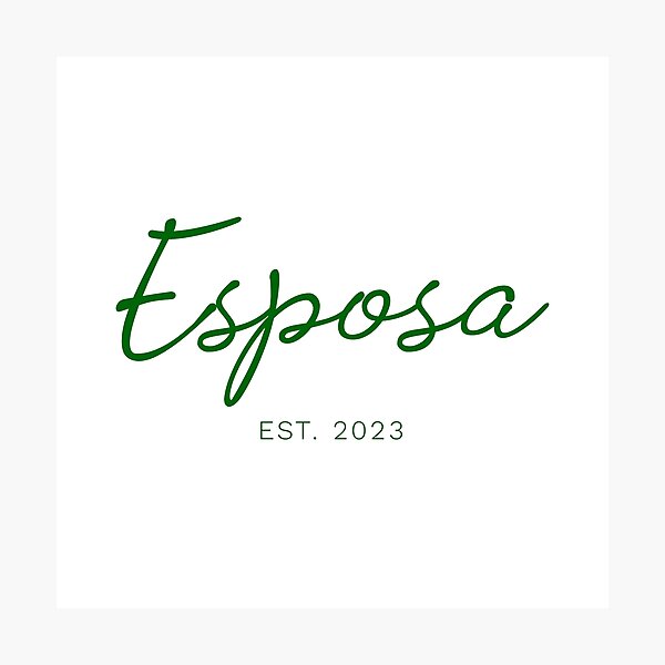 Item preview, Esposa est 2023 - emeralnd green version - wife est 2023 - Bride to be 2023 designed and sold by ALLURE-minimal.