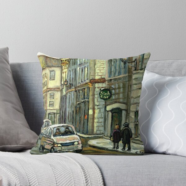 Item preview, OLD MONTREAL STREET SCENE WINTER PAINTING designed and sold by Carole  Spandau.