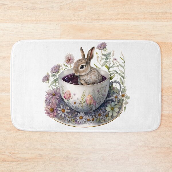Item preview, Cute Teacup Animal Rabbit with Flowers #10 designed and sold by Synthetic-Intel.