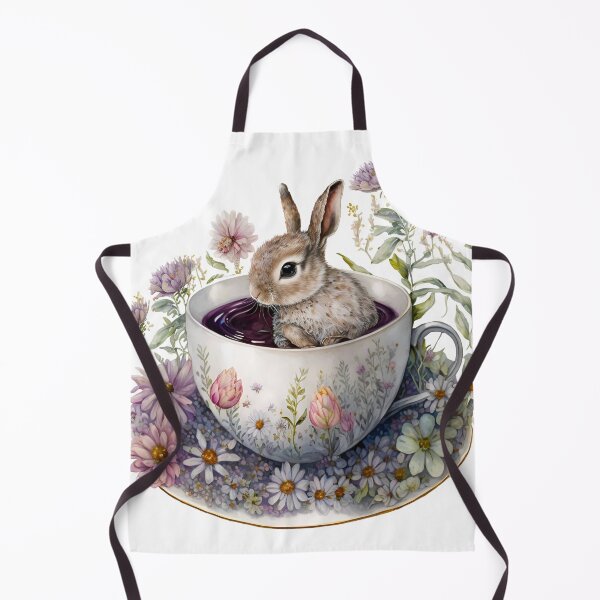 Item preview, Cute Teacup Animal Rabbit with Flowers #10 designed and sold by Synthetic-Intel.