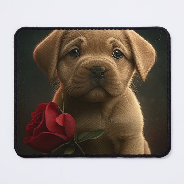 Item preview, Valentine Puppy Dog Cuddling Valentine Teddy Bear designed and sold by apuppyfeed.