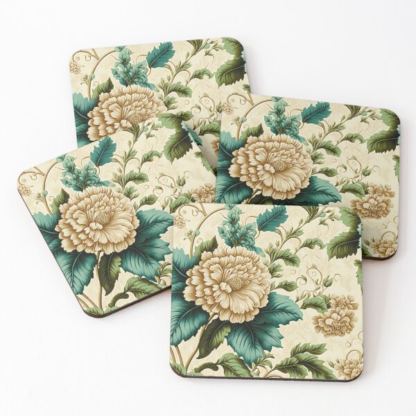 Item preview, Ornamental Floral Pattern Vintage Flowers Wallpaper Ornaments designed and sold by goldufeenstaub.