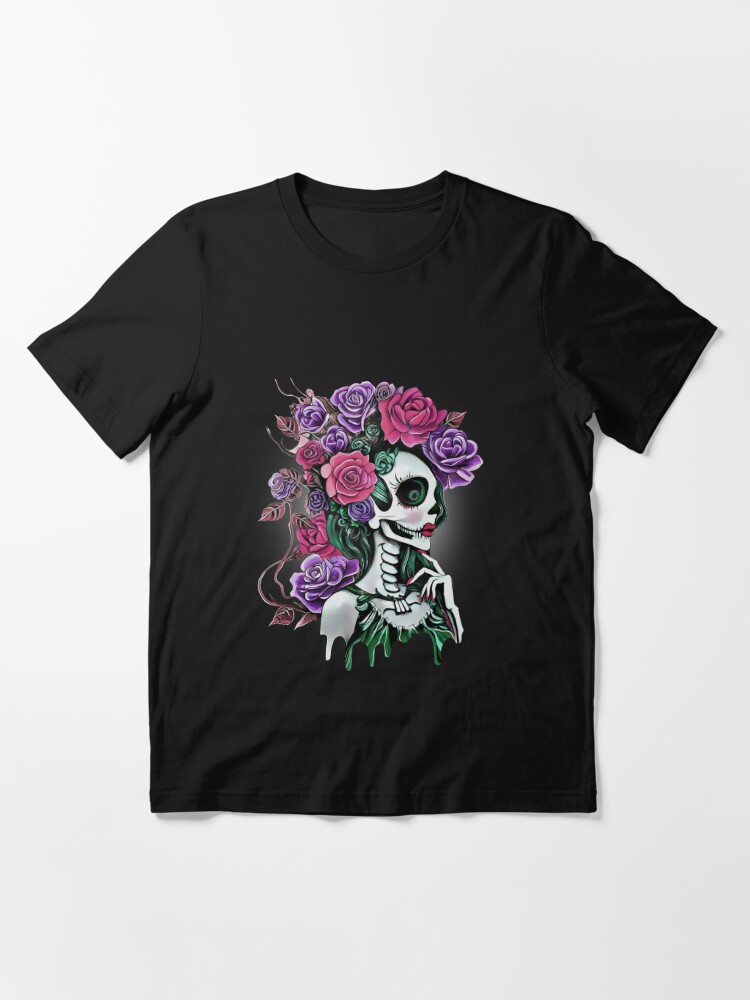 Lady skull, sugar skull, dark, La catrina, calavera, skeletons lovers, cool  skulls, bones, gothic floral lady - Sugar Skulls - Posters and Art Prints