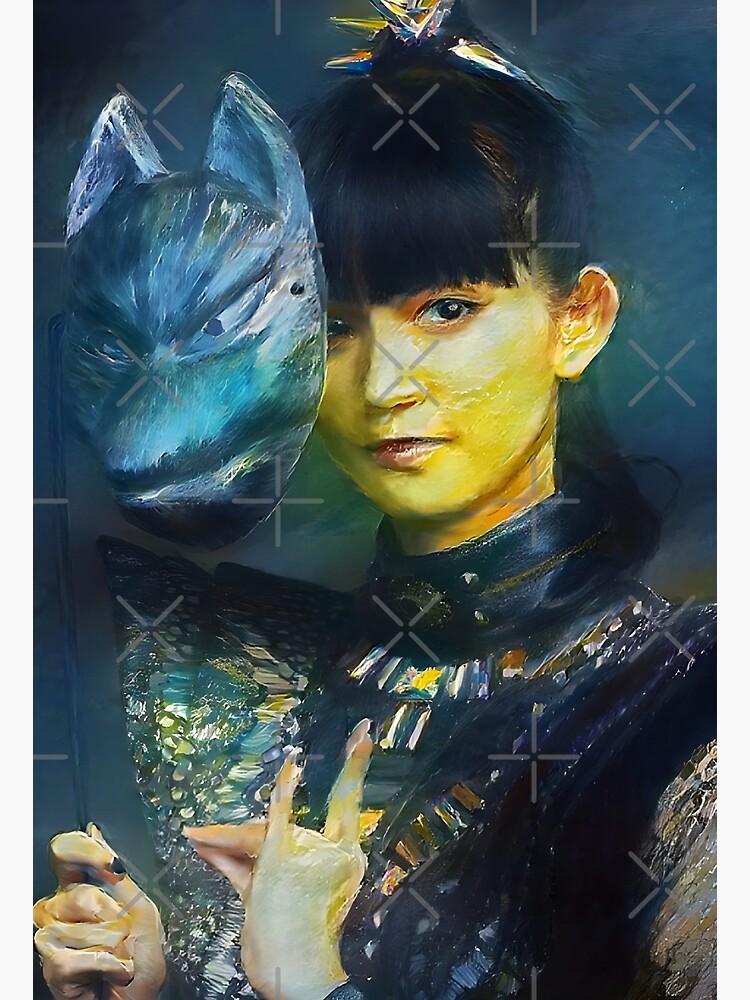 Su-Metal with a Fox God Mask Babymetal AI Painting Digital Fan Art |  Photographic Print