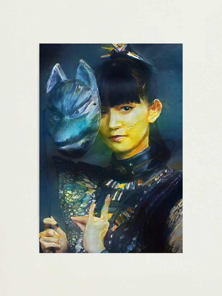 Su-Metal with a Fox God Mask Babymetal AI Painting Digital Fan Art |  Photographic Print