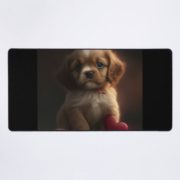 Item preview, Valentine Puppy Dog Cuddling Valentine Teddy Bear designed and sold by apuppyfeed.