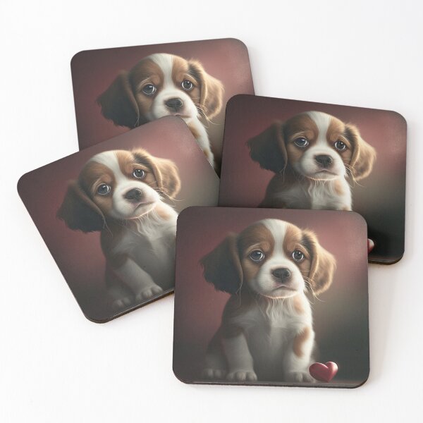 Item preview, Valentine Puppy Dog Cuddling Valentine Teddy Bear designed and sold by apuppyfeed.