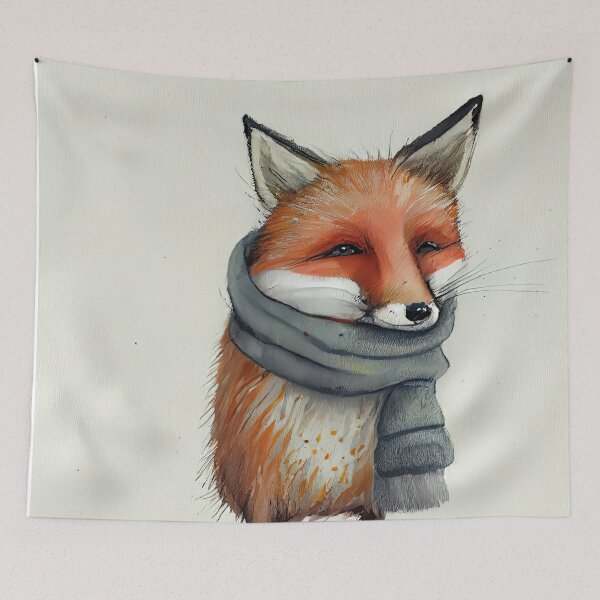 Item preview, Fox in Socks - watercolor painting designed and sold by Paintings By Simon .