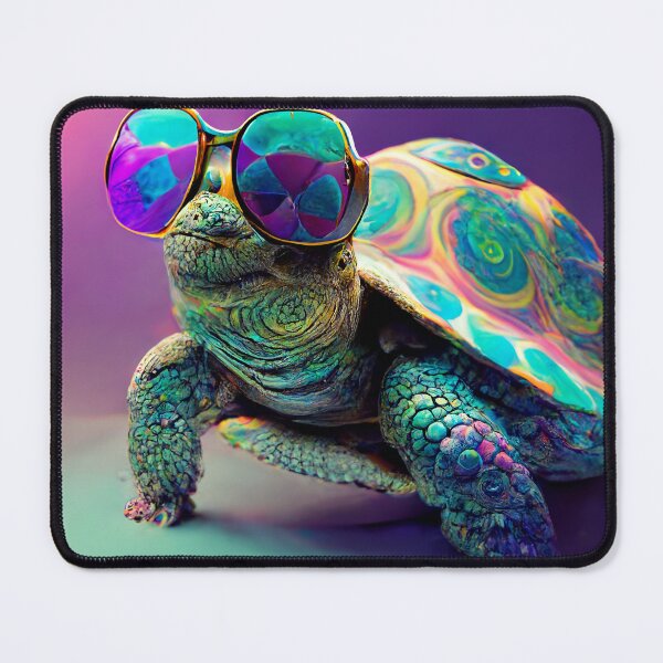 Item preview, Psychedelic Turtle Wearing Sunglasses Wall Art designed and sold by BySpinny.