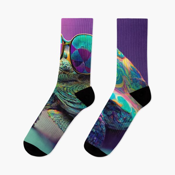 Item preview, Psychedelic Turtle Wearing Sunglasses Wall Art designed and sold by BySpinny.