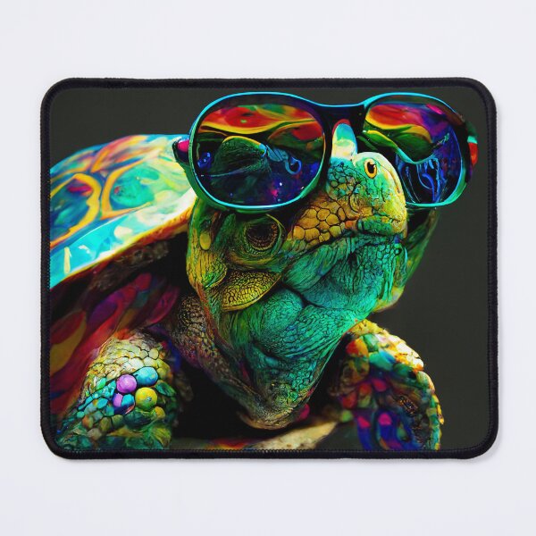 Item preview, Psychedelic Turtle Wearing Sunglasses Wall Art designed and sold by BySpinny.