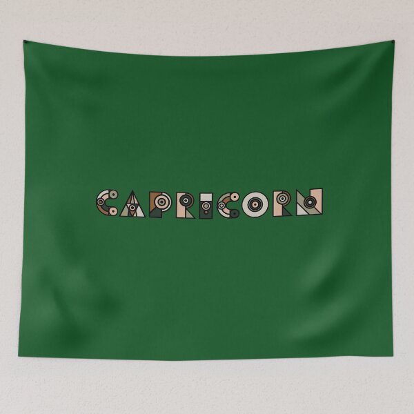 Artikelvorschau, Capricorn Geometric Word Art entworfen und verkauft von DandiestArt22.