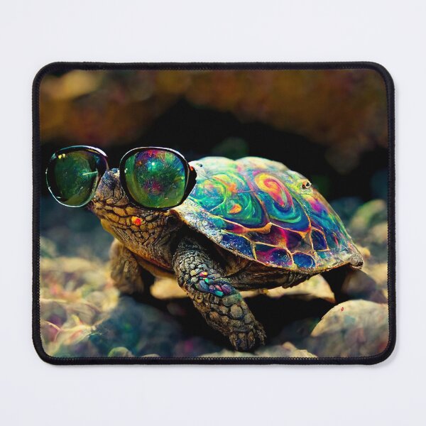 Item preview, Psychedelic Turtle Wearing Sunglasses Wall Art designed and sold by BySpinny.