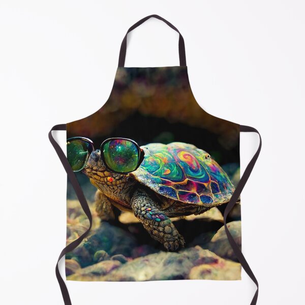 Item preview, Psychedelic Turtle Wearing Sunglasses Wall Art designed and sold by BySpinny.