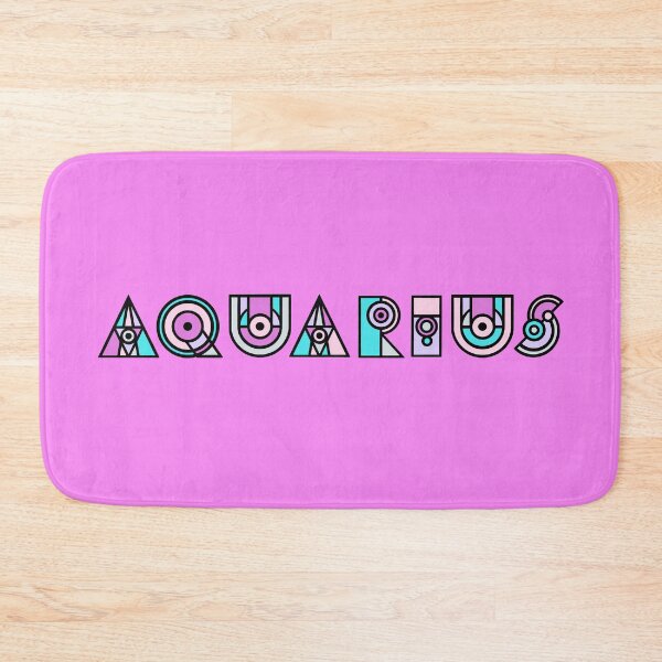 Aperçu de l'œuvre Aquarius Geometric Word Art créée et vendue par DandiestArt22.