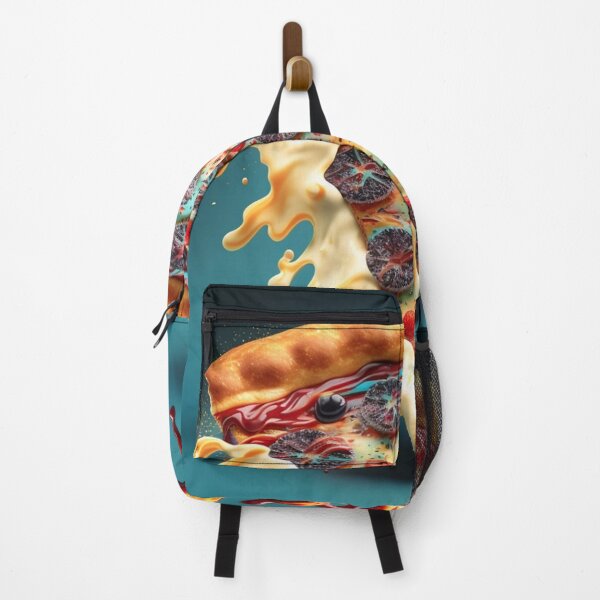 Item preview, Pizza With Extra Chees and Sauce Canvas Print Colorful Modern Digital Art designed and sold by Acnologiaa.