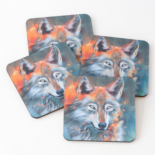 Item preview, Abstract snow wolf designed and sold by threlando.