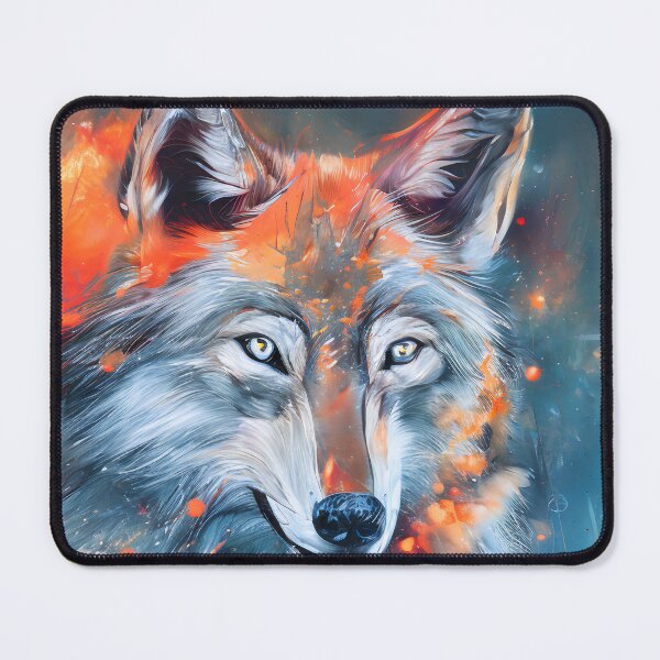 Item preview, Abstract snow wolf designed and sold by threlando.
