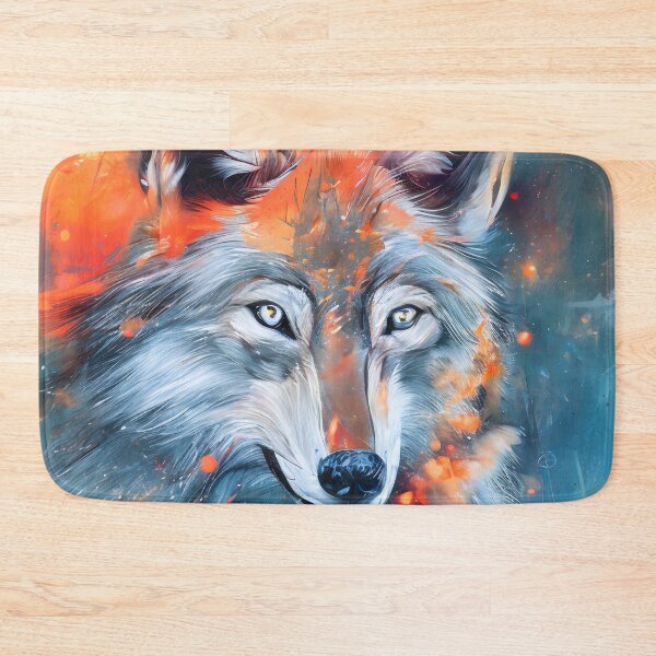 Item preview, Abstract snow wolf designed and sold by threlando.
