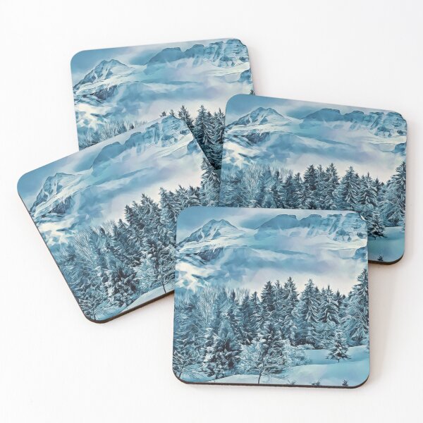 Item preview, Winter Escape - Car in Mountain Landscape designed and sold by EcoArtLab.