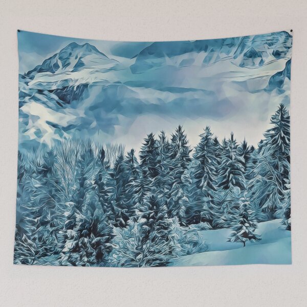 Item preview, Winter Escape - Car in Mountain Landscape designed and sold by EcoArtLab.