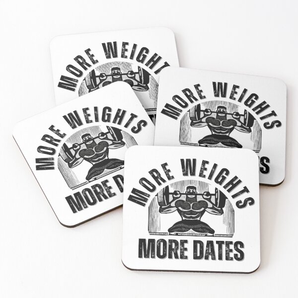 Item preview, More Weights More Dates Motivational Fitness Gym Motivation designed and sold by Fun-T-Shirts.