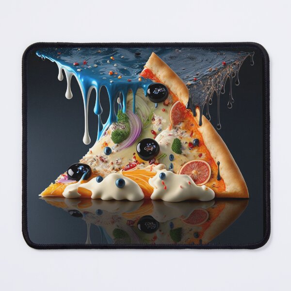 Item preview, Pizza With Extra Chees and Sauce Canvas Print Colorful Modern Digital Art designed and sold by Acnologiaa.