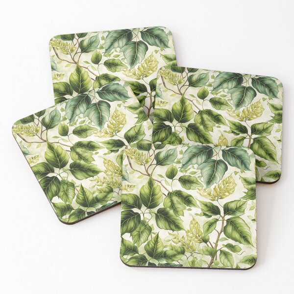 Item preview, Ornamental leaves pattern Vintage leaf wallpaper ornaments designed and sold by goldufeenstaub.