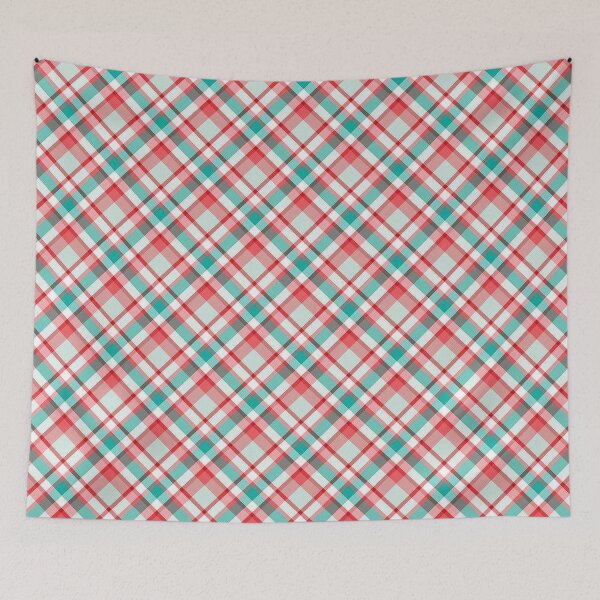 Item preview, Red and Turquoise Plaid pattern  designed and sold by Donkey's Salad.