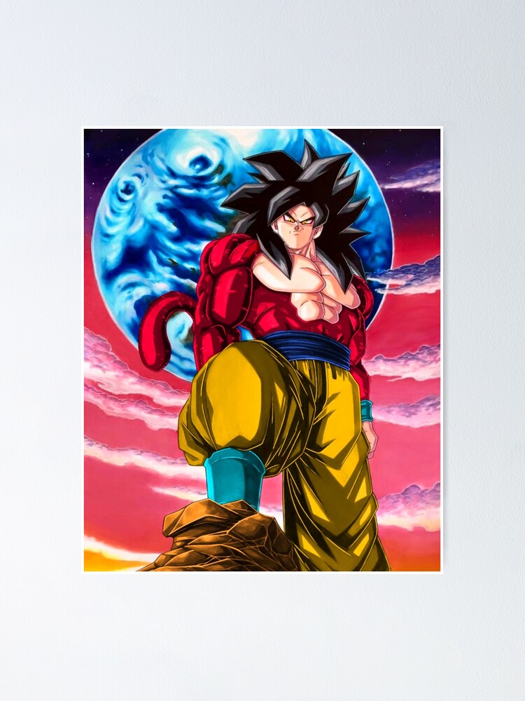 Goku SSJ4 Vegeta SSJ4 DBGT Mounted Print for Sale by Anime and More