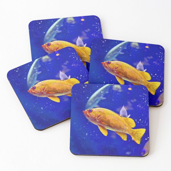 Item preview, Gold Fish yellow tang Watercolour Digital Painting designed and sold by getlyart.