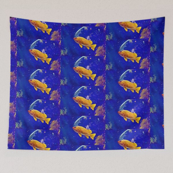 Item preview, Gold Fish yellow tang Watercolour Digital Painting designed and sold by getlyart.